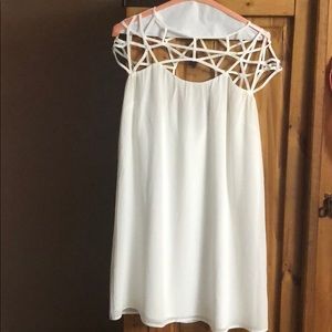 White cut out dress